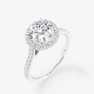 Embellished Halo 1.50 Carat Brilliant Cut Diamond 18K Gold Ring - Royal Coster Diamonds