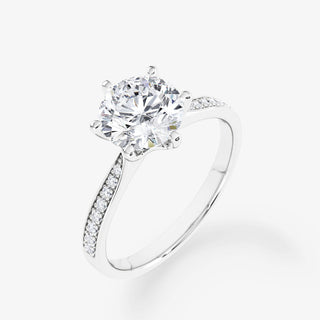 Embellished Solitaire 1.50 Carat Brilliant Cut Diamond 18K Gold Ring - Royal Coster Diamonds
