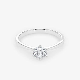 Solitaire 0.50 Carat Brilliant Cut Diamond 18K Gold Ring - Royal Coster Diamonds