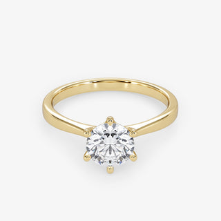 Solitaire 0.70 Carat Brilliant Cut Diamond 18K Gold Ring - Royal Coster Diamonds